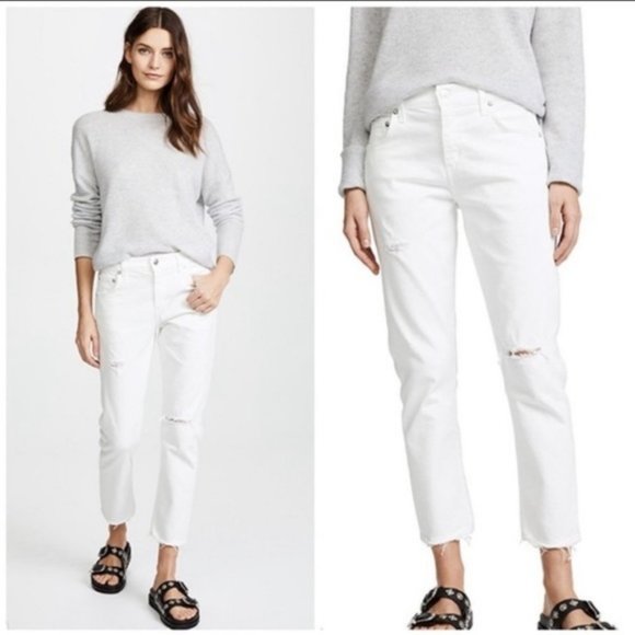 AGOLDE Isabel Jeans White Distressed size 32 - Picture 1 of 9